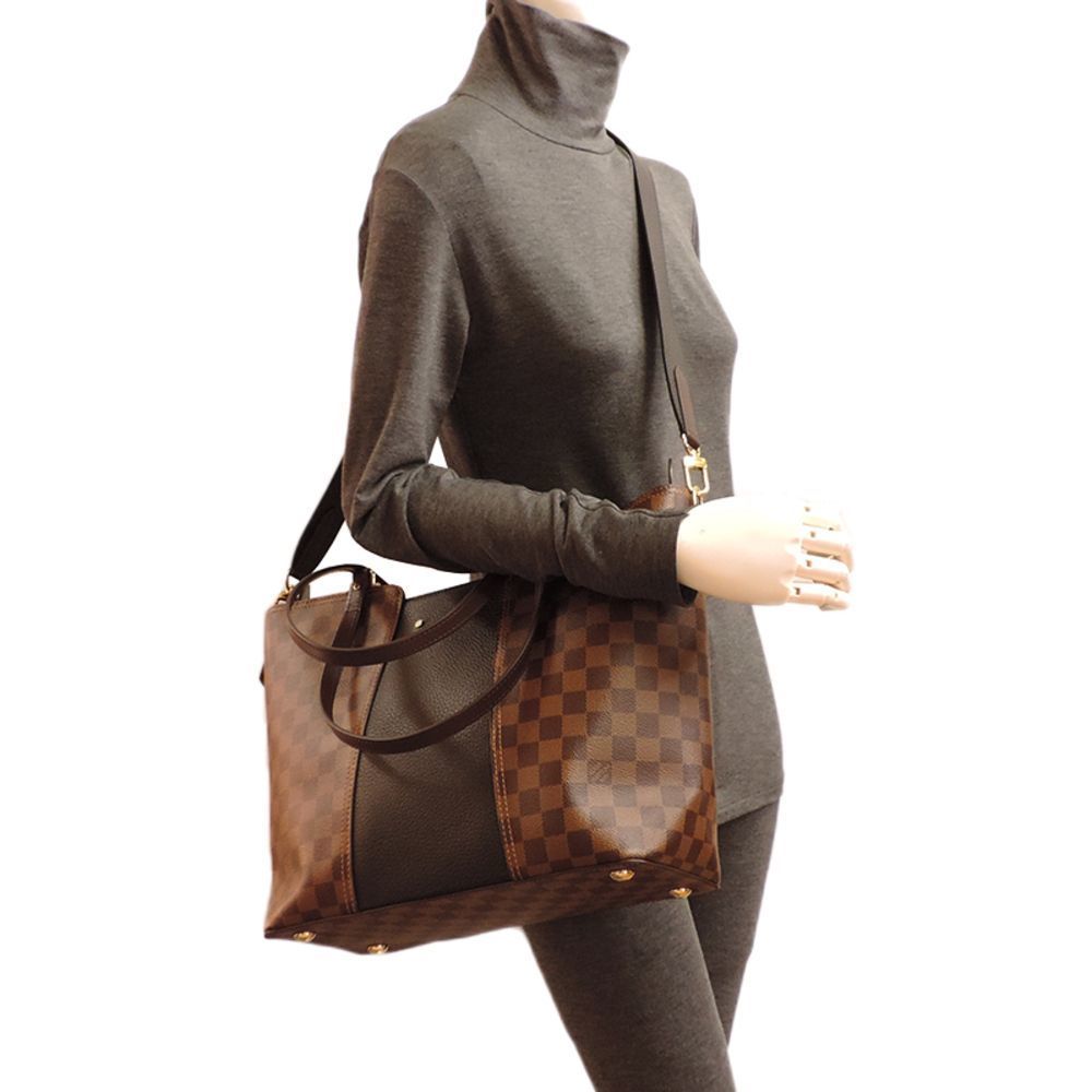 Louis Vuitton Damier Ebene Jersey Tote Bag Brown - Picture 7 of 7